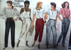 1371 VOGUE TAPER-STRT PANTS CROP OR NOT PATTERN 14,12,10
